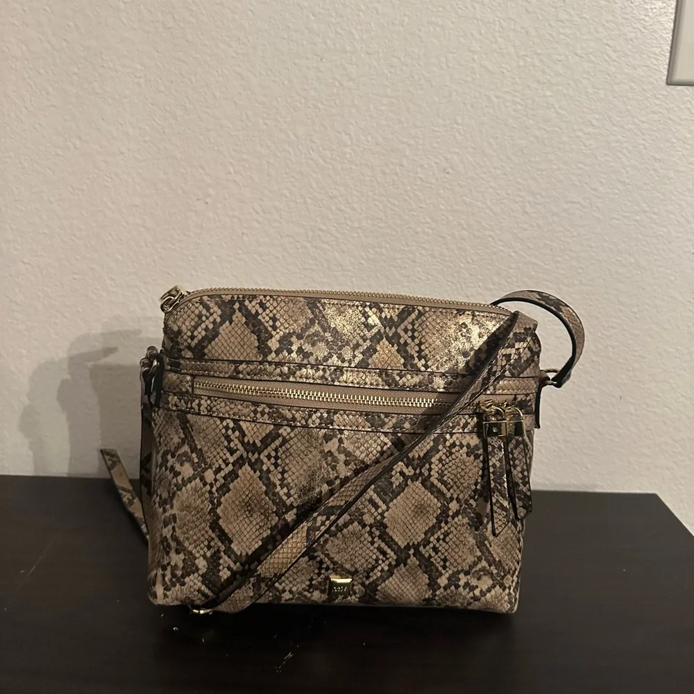 Kate laundry snake print womens crossbody bag with adjustable strap